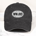 WWJBD Denim Cap Retro Jimmy Buffett Inspired Dad Hat (With Box)