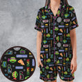 The TMNT Pixel Characters Satin Short-Sleeve Pajamas Set