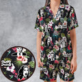 Schitts Creek Tropical Satin Short-Sleeve Pajamas Set