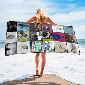 John Mayer Beach Towel Album Cover Collage Classic Pop And Rock Towel