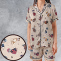 MagiCloth Costume Wishbone Satin Short-Sleeve Pajamas Set
