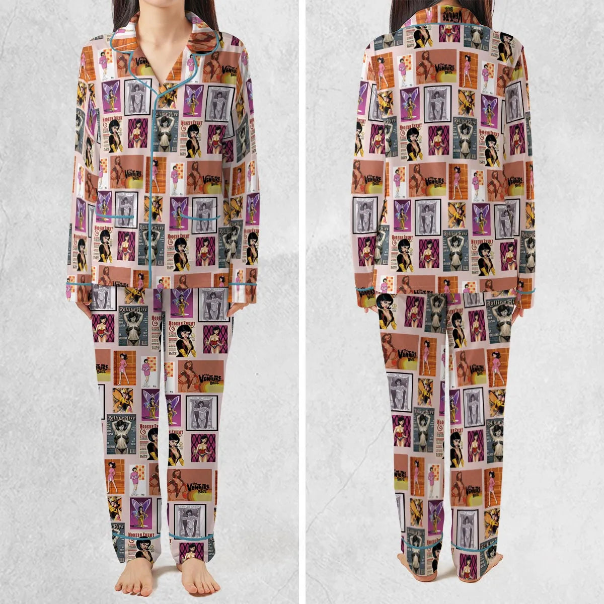Dr. Mrs. The Monarch The Venture Bros. Magazine Poses Pajamas Set
