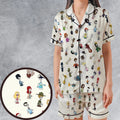 Roger persona Pop culture American Dad Satin Short-Sleeve Pajamas Set