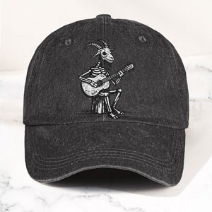 Billy Strings GoatSkeleton Guitarist Graphic Music Merch Denim Cap Retro Vintage Dad Cap Gift For Dad (With Box)