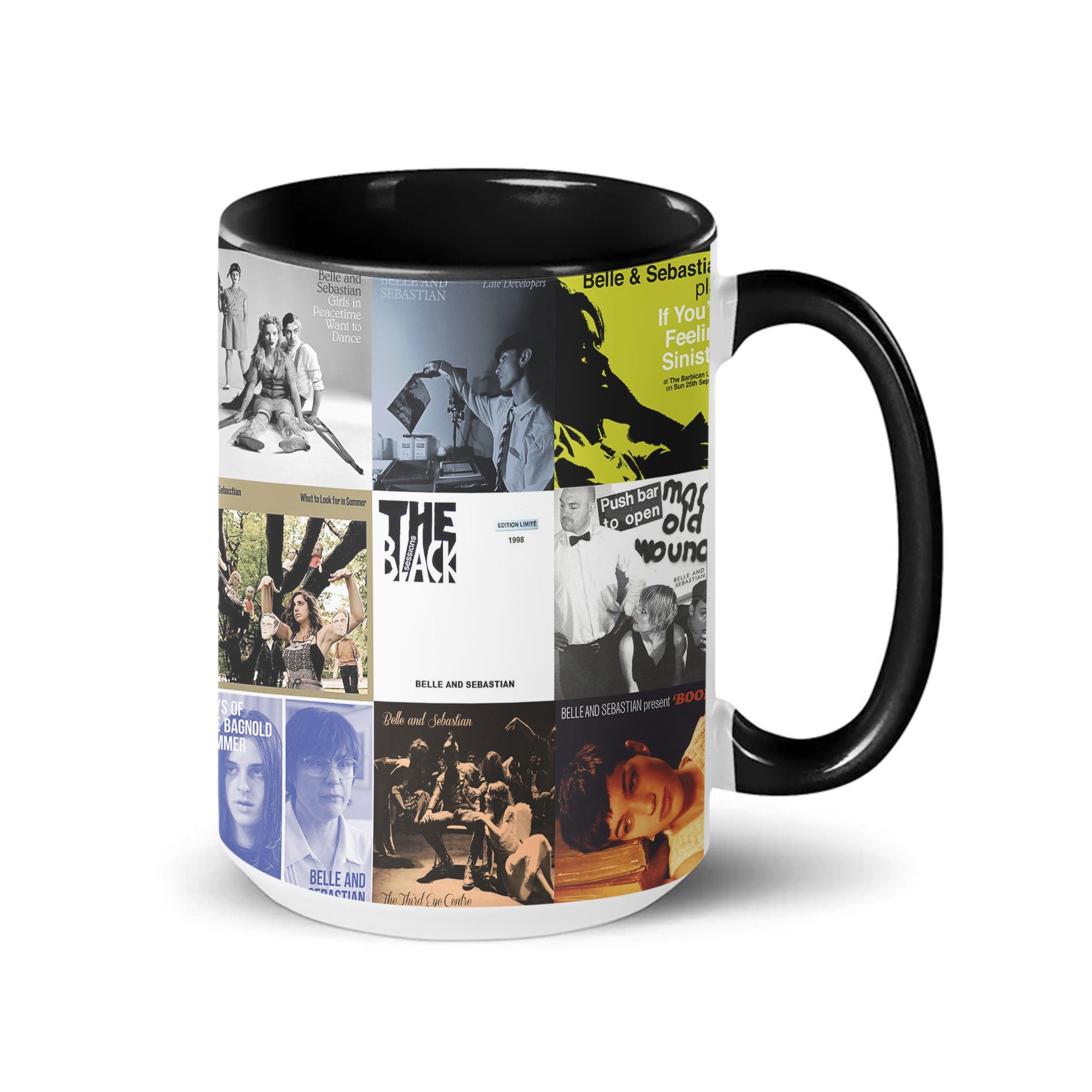 Belle and Sebastian Accent Mug Classic Album Cover Collage Gift for Indie Pop Fans