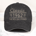 The Rolling Stones Classic 1962 Est Rock And Roll Band Music Merch Denim Cap Retro Vintage Dad Cap Gift For Dad (With Box)