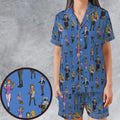 Lost In Space Characters Satin Short-Sleeve Pajamas Set
