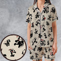 Felix The Cat Satin Short-Sleeve Pajamas Set