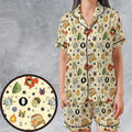 Ghiblipalooza Ghibli Themed Satin Short-Sleeve Pajamas Set