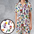 Emotion Characters Inside Out Satin Short-Sleeve Pajamas Set