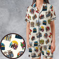 Hank Hill's Friends King Of The Hill Parody Satin Short-Sleeve Pajamas Set