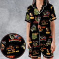 Teaming Monsters All Up Universal Monsters Satin Short-Sleeve Pajamas Set