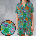 Squad Goals The Land Before Time Satin Short-Sleeve Pajamas Set