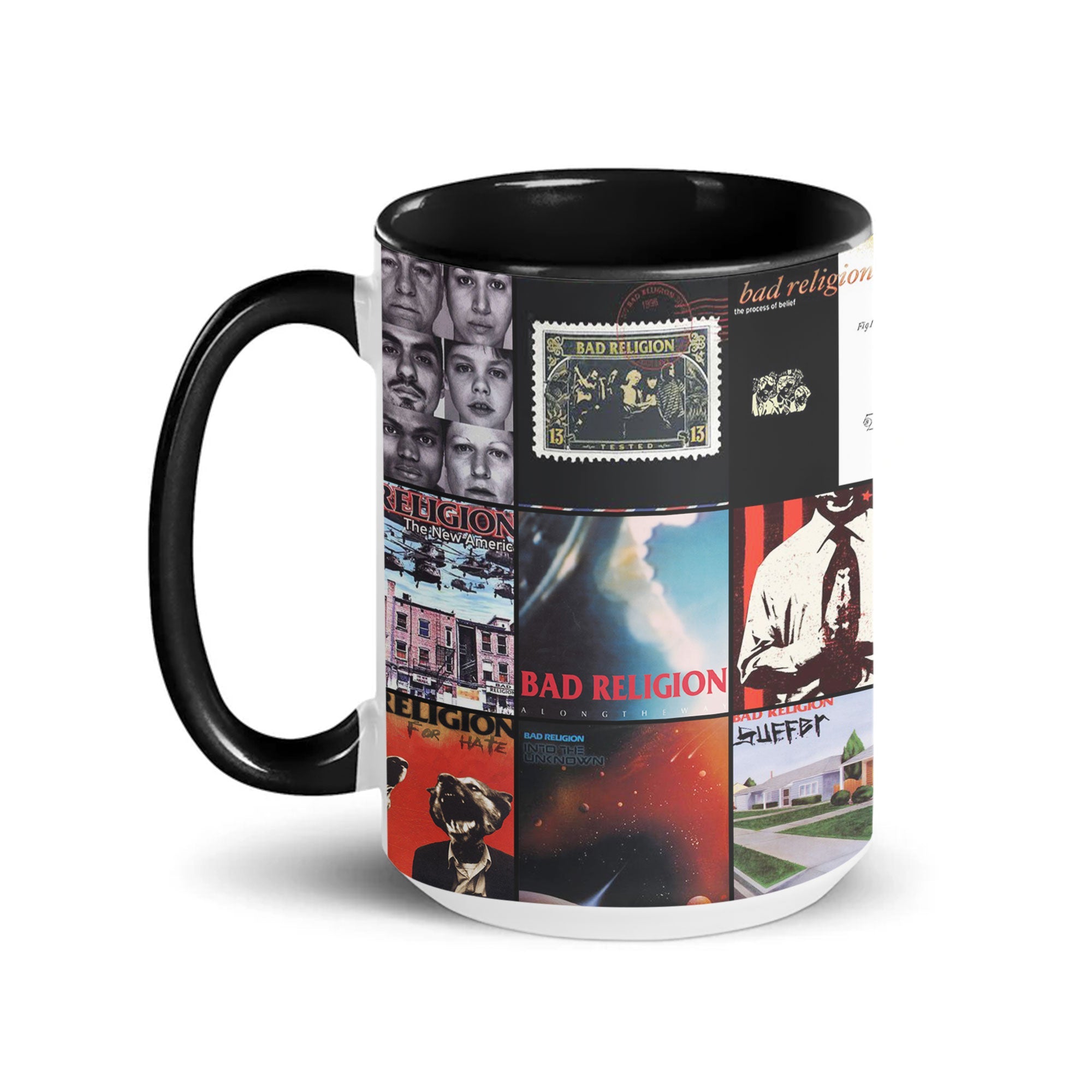 Bad Religion Accent Mug Classic Album Cover Collage Gift for Punk Rock Fans