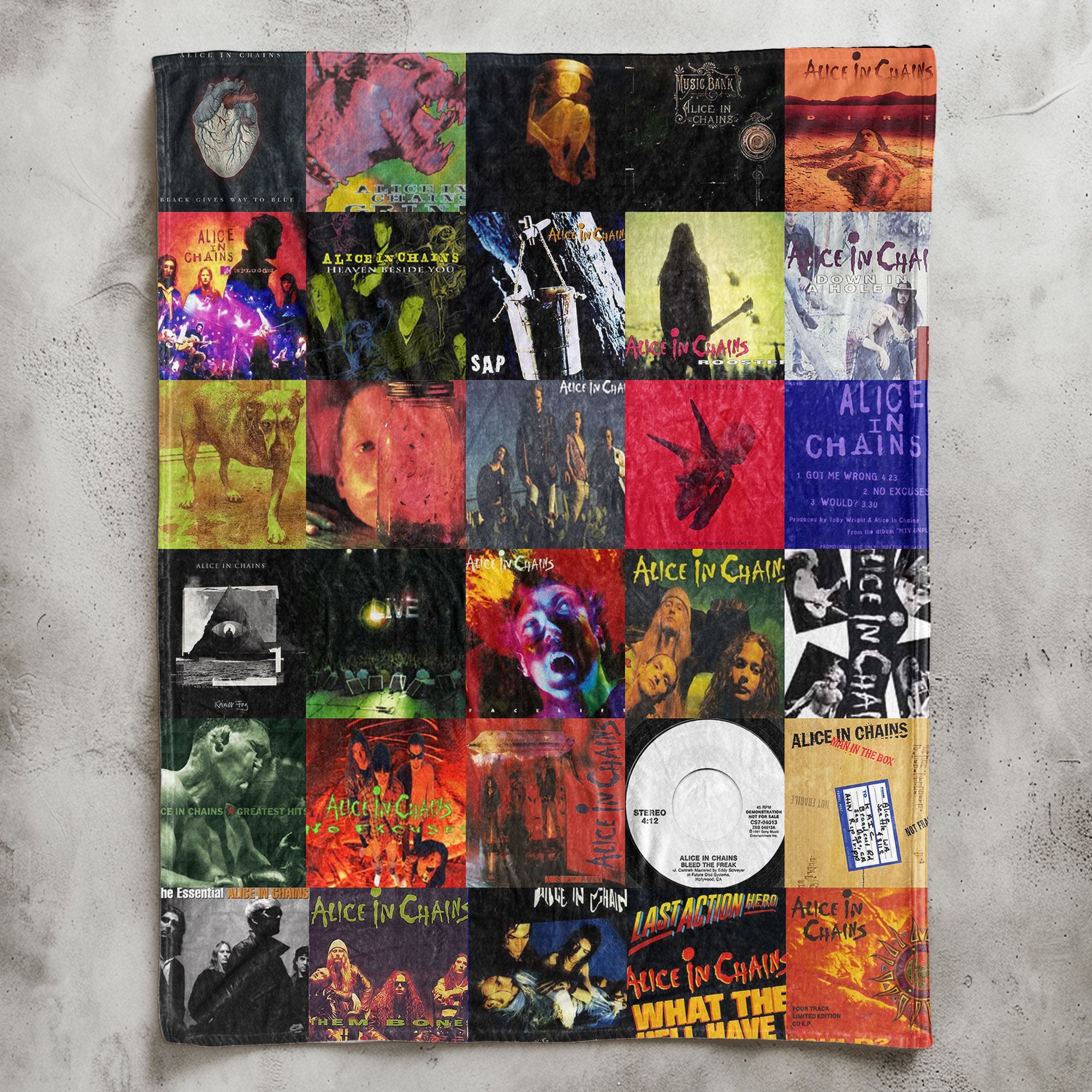 Alice In Chains Sherpa Blanket Grunge Warmth Wrapped in Iconic Album Art