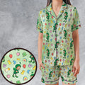 Lucky the Leprechaun Cereal Satin Short-Sleeve Pajamas Set