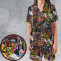 The 1980's. The Decade Of Greed Satin Short-Sleeve Pajamas Set