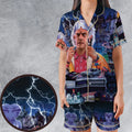 Great Scott! Back To The Future Satin Short-Sleeve Pajamas Set
