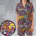 The Cute Dragon Figment Satin Short-Sleeve Pajamas Set