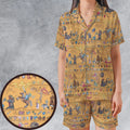 Link's Journey Tapestry The Legend Of Zelda Satin Short-Sleeve Pajamas Set