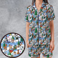 Snowland Rudolph the Red-Nosed Reindeer Satin Short-Sleeve Pajamas Set