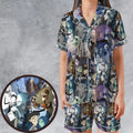 Unalive Bride Corpse Bride Satin Short-Sleeve Pajamas Set