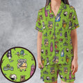 Finn Holy Adventure Adventure Time and Monty Python and the Holy Grail Satin Short-Sleeve Pajamas Set