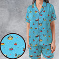Pokemon Sunny Days Sea Swim Satin Short-Sleeve Pajamas Set
