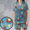 It's Log It's Big It's Heavy Satin Short-Sleeve Pajamas Set