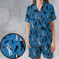 Nakatomi Takeover Die Hard Satin Short-Sleeve Pajamas Set