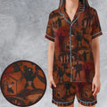 Ancient Hero Hercules 1997 Seamless Satin Short-Sleeve Pajamas Set