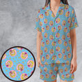 Lizzie Mcguire Badges Satin Short-Sleeve Pajamas Set