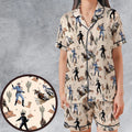 Old Western The Lone Ranger Zorro Tarzan Satin Short-Sleeve Pajamas Set