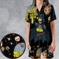 Simpson Darth Vader Welcome To The Drink Side Satin Short-Sleeve Pajamas Set