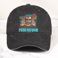 Beatles Ringo Starr Warning You With Peace and Love Denim Cap Retro Rock Music Fan Cap (With Box)