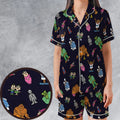 Nostalgic Food Mascots Burger Chef Satin Short-Sleeve Pajamas Set