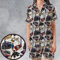 The Polar Express Christmas Movie Satin Short-Sleeve Pajamas Set