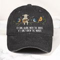 Billy Strings Gild the Lily Lyrics Goat Acoustic Guitar Cosmic Bluegrass Vintage Denim Cap Retro Vintage Dad Cap Gift For Dad (With Box)