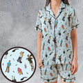 Count Duckula Characters Satin Short-Sleeve Pajamas Set