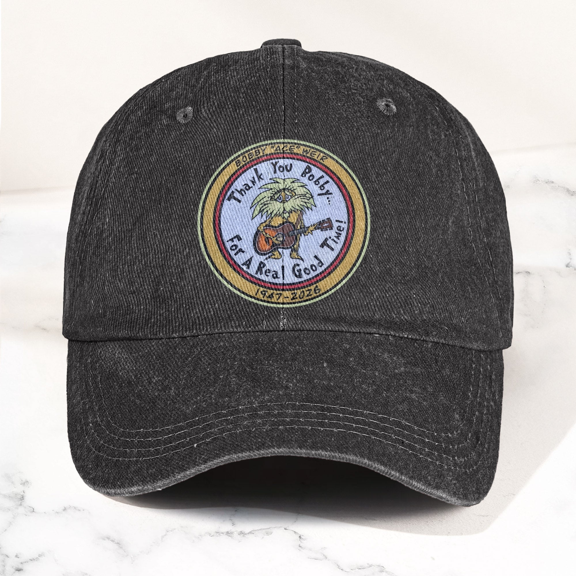 Bobby "Ace" Weir Denim Cap Retro Bob Weir Tribute Merch Hat Gift For Dad (With Box)