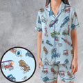 W is for Wacky Races Satin Short-Sleeve Pajamas Set