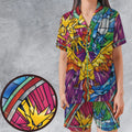 Legendary Birds Pokemon Satin Short-Sleeve Pajamas Set