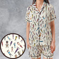 Morty Kombat Morty and Mortal Kombat Mashup Satin Short-Sleeve Pajamas Set