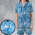 Dark Side Star Wars Tiki Shack Satin Short-Sleeve Pajamas Set