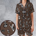 Treehouse of Horror The Simpsons Satin Short-Sleeve Pajamas Set