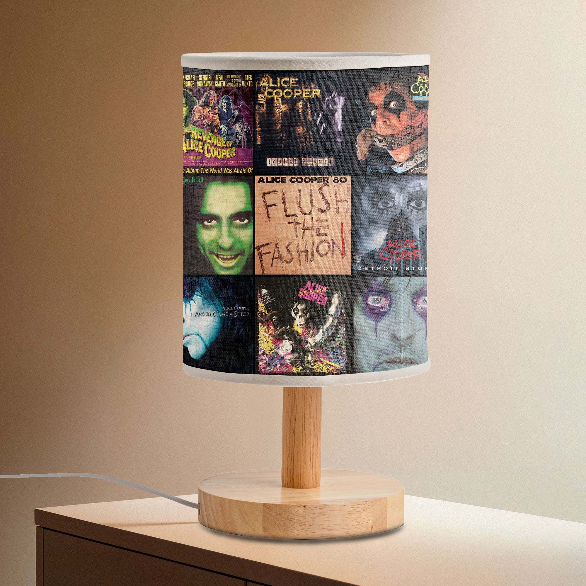 Alice Cooper Fabric Lamp Shock Rock Legacy