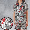 Magic Beasts Satin Short-Sleeve Pajamas Set