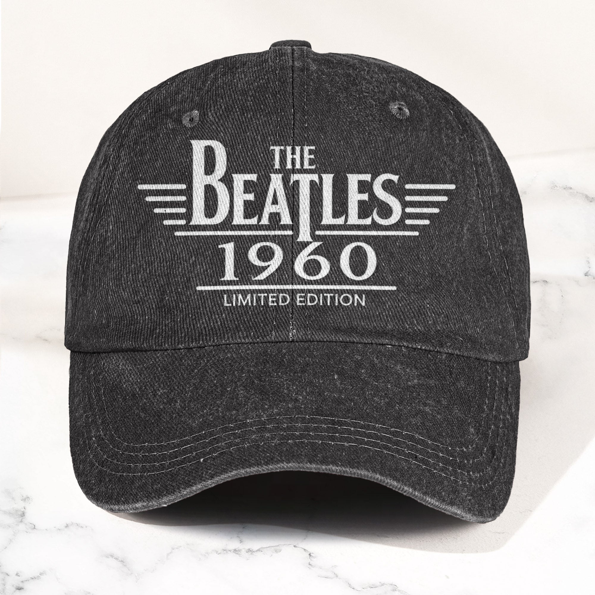 The Beatles Band Logo 1960 Denim Cap Vintage Dad Cap Gift For Dad (With Box)