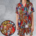 Ghostbusters Animated Series Characters Satin Short-Sleeve Pajamas Set