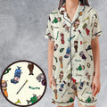 Clue Board Game Characters Satin Short-Sleeve Pajamas Set